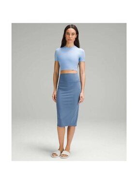 Lululemon Nulu Slim Fit Skirt High Rise In Oasis Blue